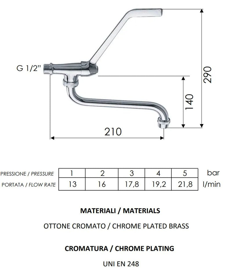 Rubinetto A Snodo Con Comando A Gomito
