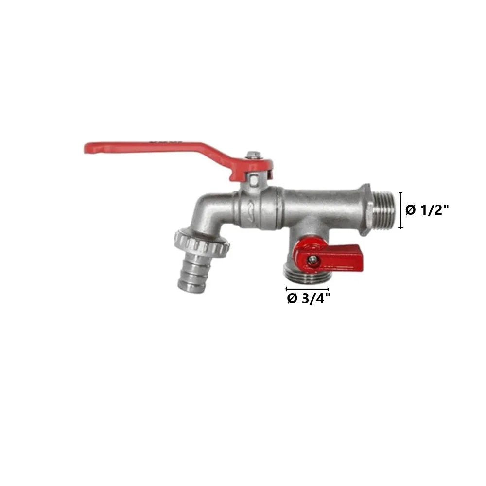 Rubinetto Sfera Duplex 1/2' Per Esterno