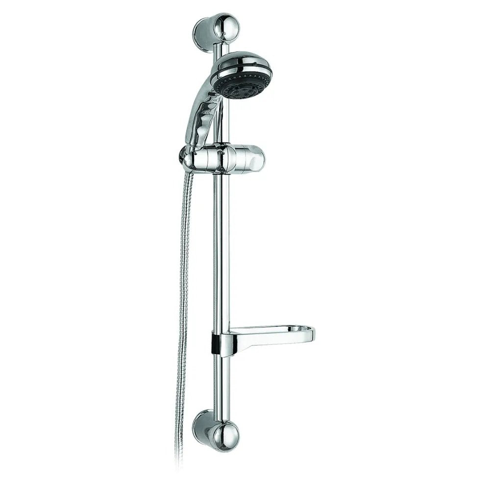 Saliscendi Con Doccetta In Abs, Flessibile 150 Cm E Portasapone