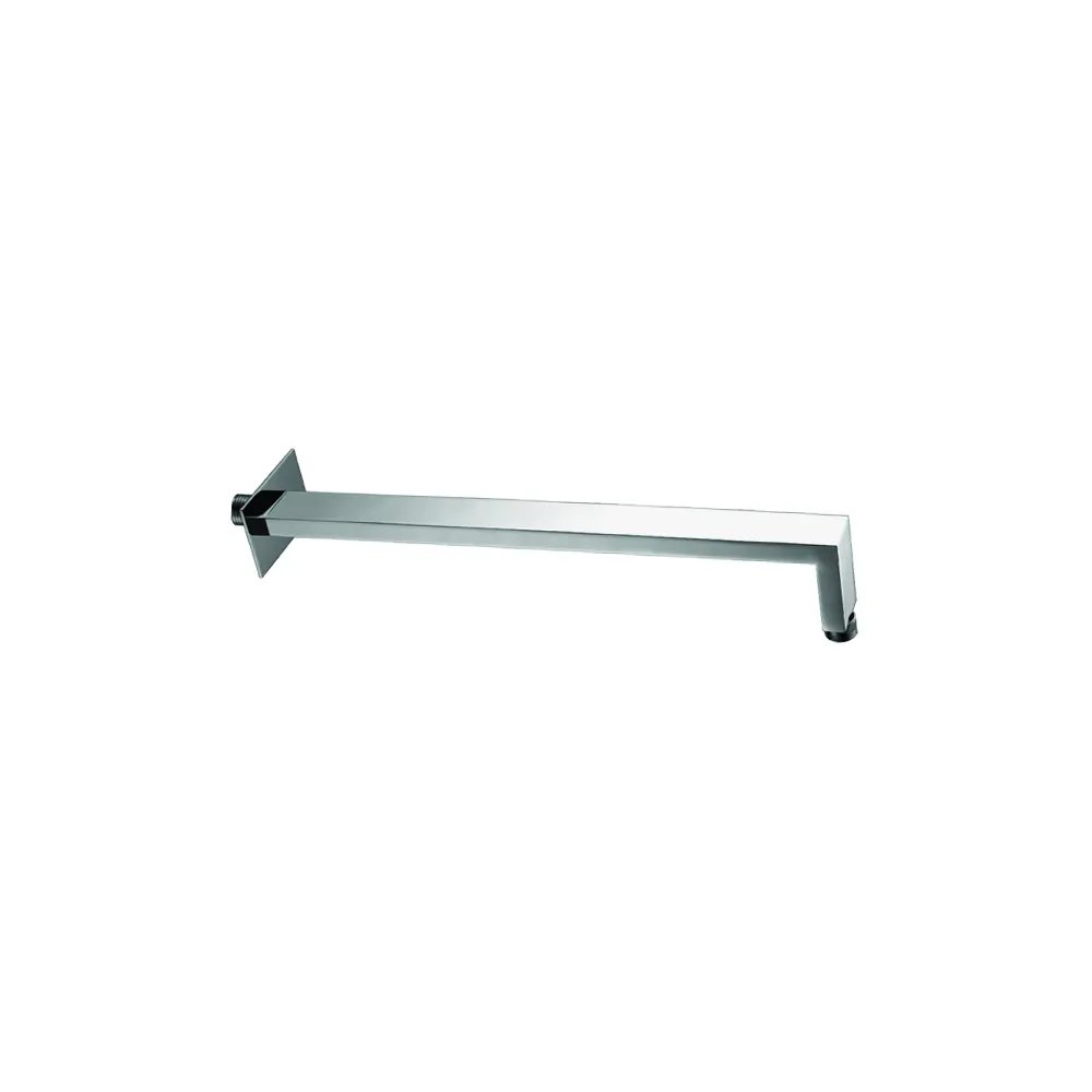 Braccio Doccia Quadro L.35 Cm Con Rosone Integrato