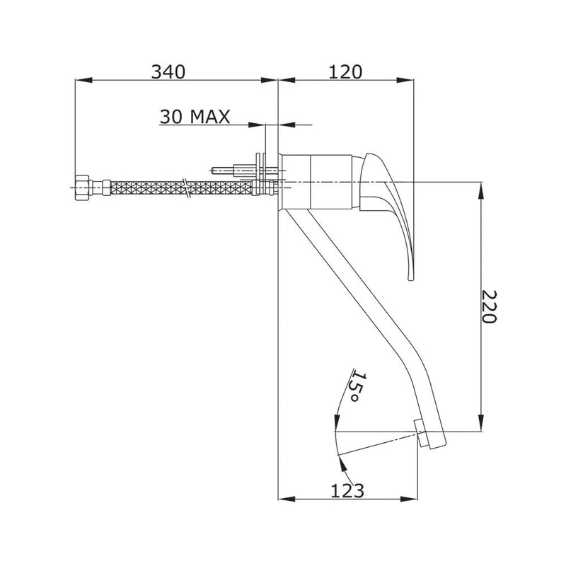 Miscelatore Monocomando Lavello Con Bocca Tubo Girevole Rik