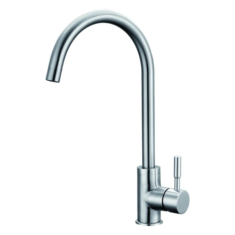 Miscealtore Monocomando Lavello Inox Leva Laterale E Bocca Girevole