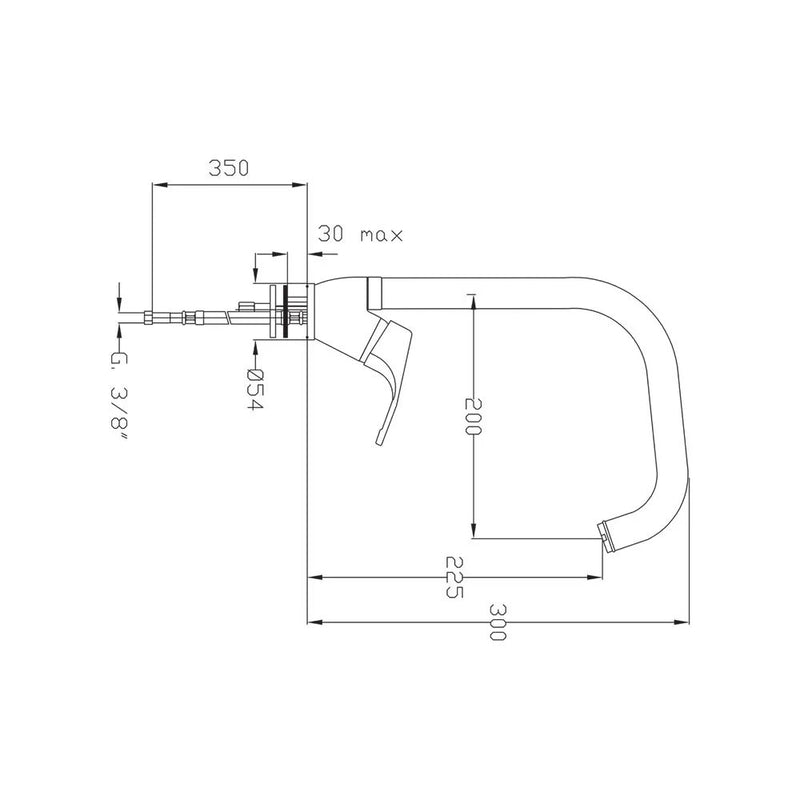 Miscealtore Monocomando Lavello Leva Laterale E Bocca "L" Girevole Rik