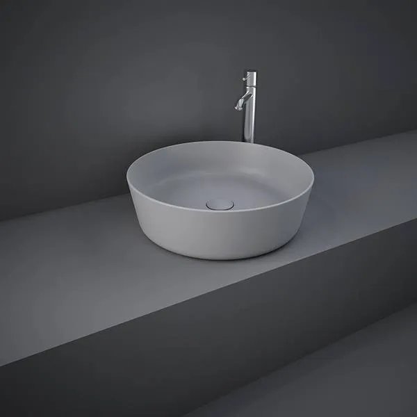 Lavabo Da Appoggio Rotondo Rak Feeling Matt Grey