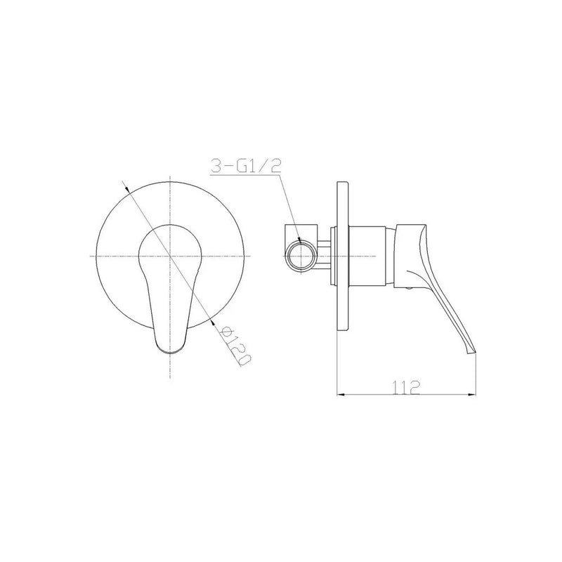 Miscelatore Incasso Doccia Sei