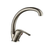 Miscelatore Lavello Canna Alta Sei Satinato Con Aeratore Eco Flow