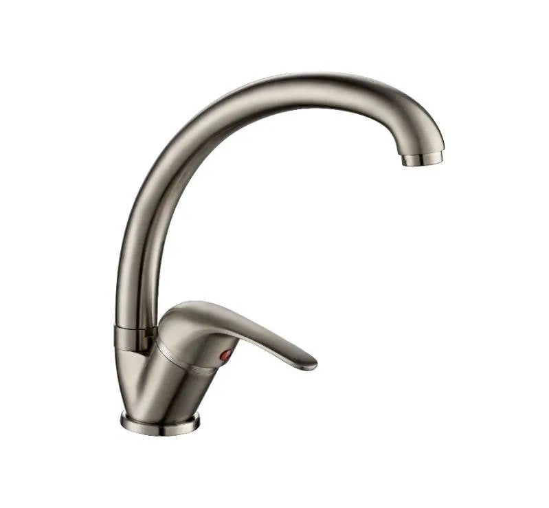 Miscelatore Lavello Canna Alta Sei Satinato Con Aeratore Eco Flow