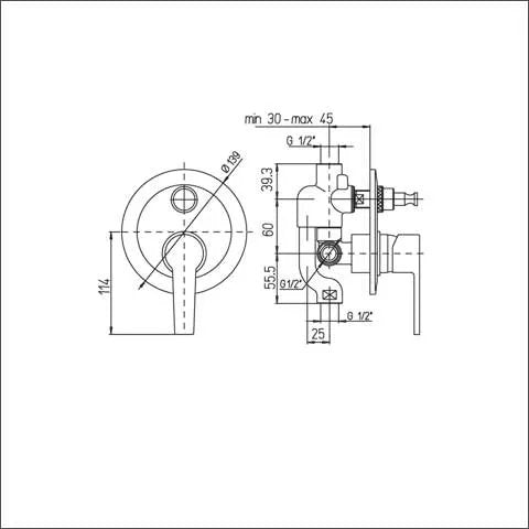 Miscelatore Incasso Per Doccia Con Deviatore Round Cromato - ARGO