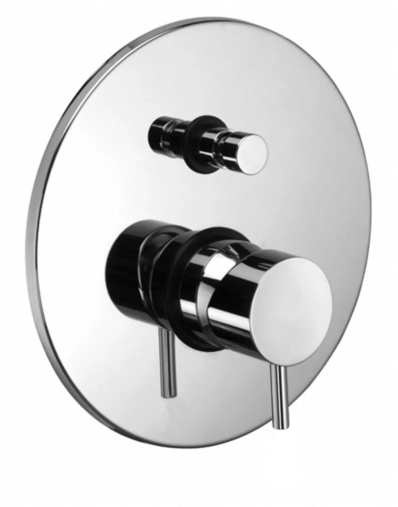 Miscelatore Incasso Doccia Light Cromato - CON DEVIATORE A PULSANTE E PIASTRA Ø200MM