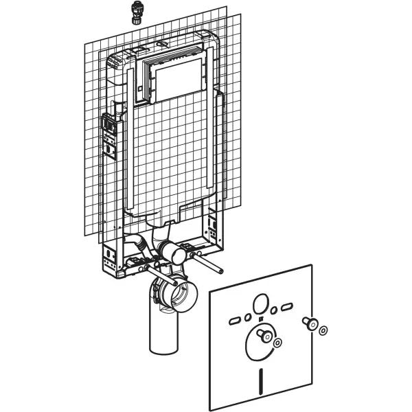 Kombifix Incasso Geberit Wc Sigma8 - MODULO PER VASO SOSPESO