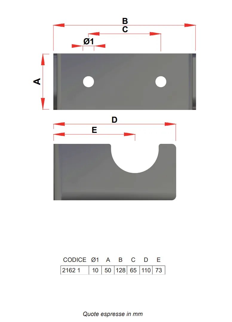 Supporto In Metallo Zincato Per Separatore Idraulico