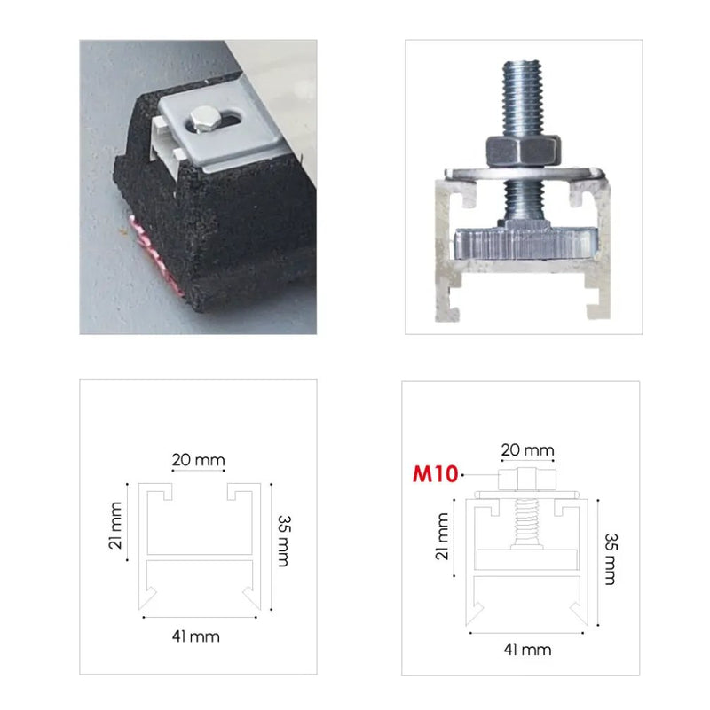 Base A Pavimento Khumbu – ANTIVIBRANTE CON PROFILO IN ALLUMINIO