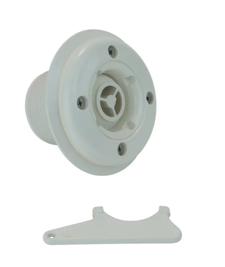 Bocchetta A Parete In Abs Bianco Per Cemento Con Membrana In Pvc – ATTACCO F Ø1½" O M Ø2"