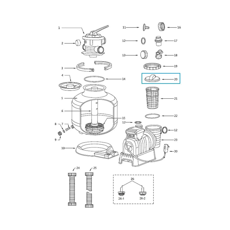 Coperchio Del Pre-Filtro – RICAMBIO PER POMPE FILTRO A SABBIA BESTWAY