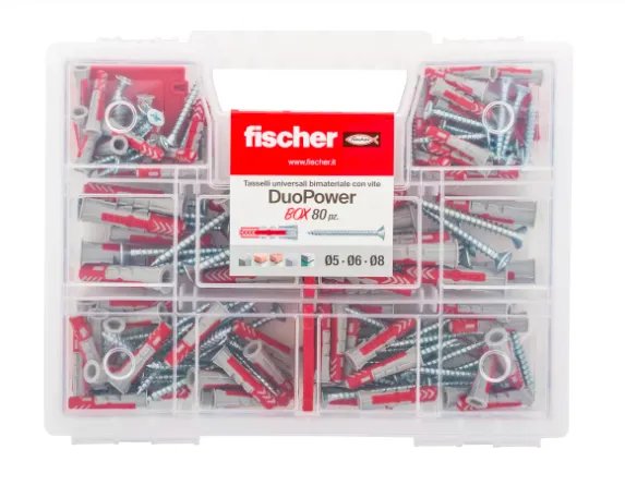 Duopower Kit (80 Pz) – TASSELLI FISCHER AD ALTE PRESTAZIONI PER OGNI APPLICAZIONE