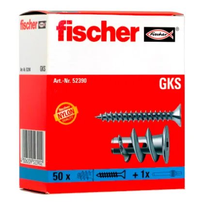 Gk S Tasselli Con Vite – FISSAGGIO RAPIDO PER CARTONGESSO, CONFEZIONE DA 50 PZ