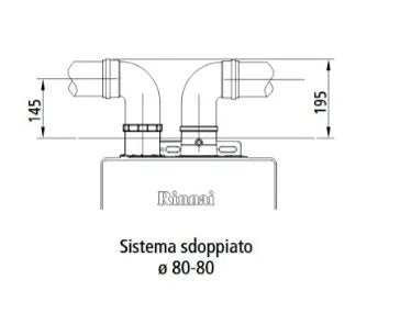Sdoppiatore Rinnai 80/80 – PER CALDAIE ZEN A CONDENSAZIONE