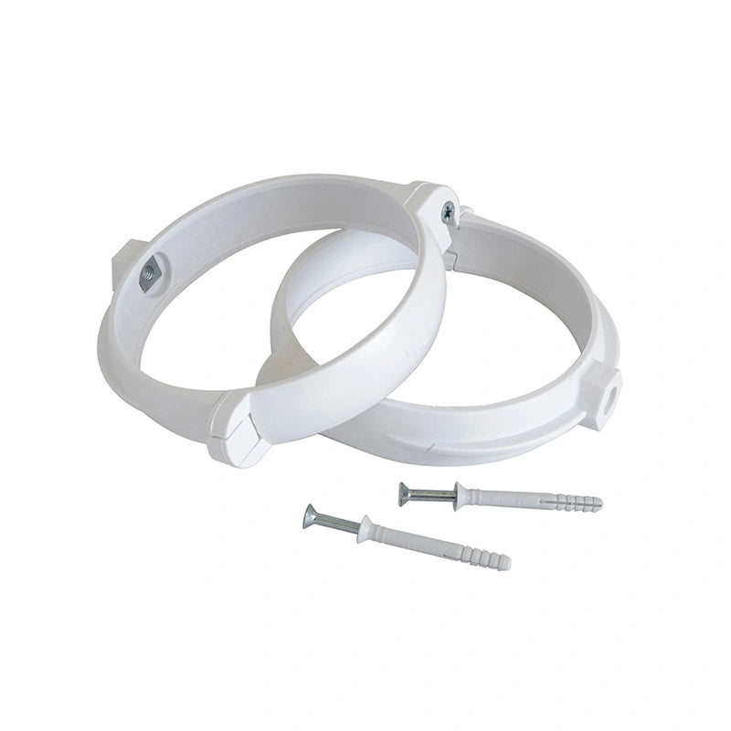 staffe per tubi tondi 100 mm con viti e tasselli