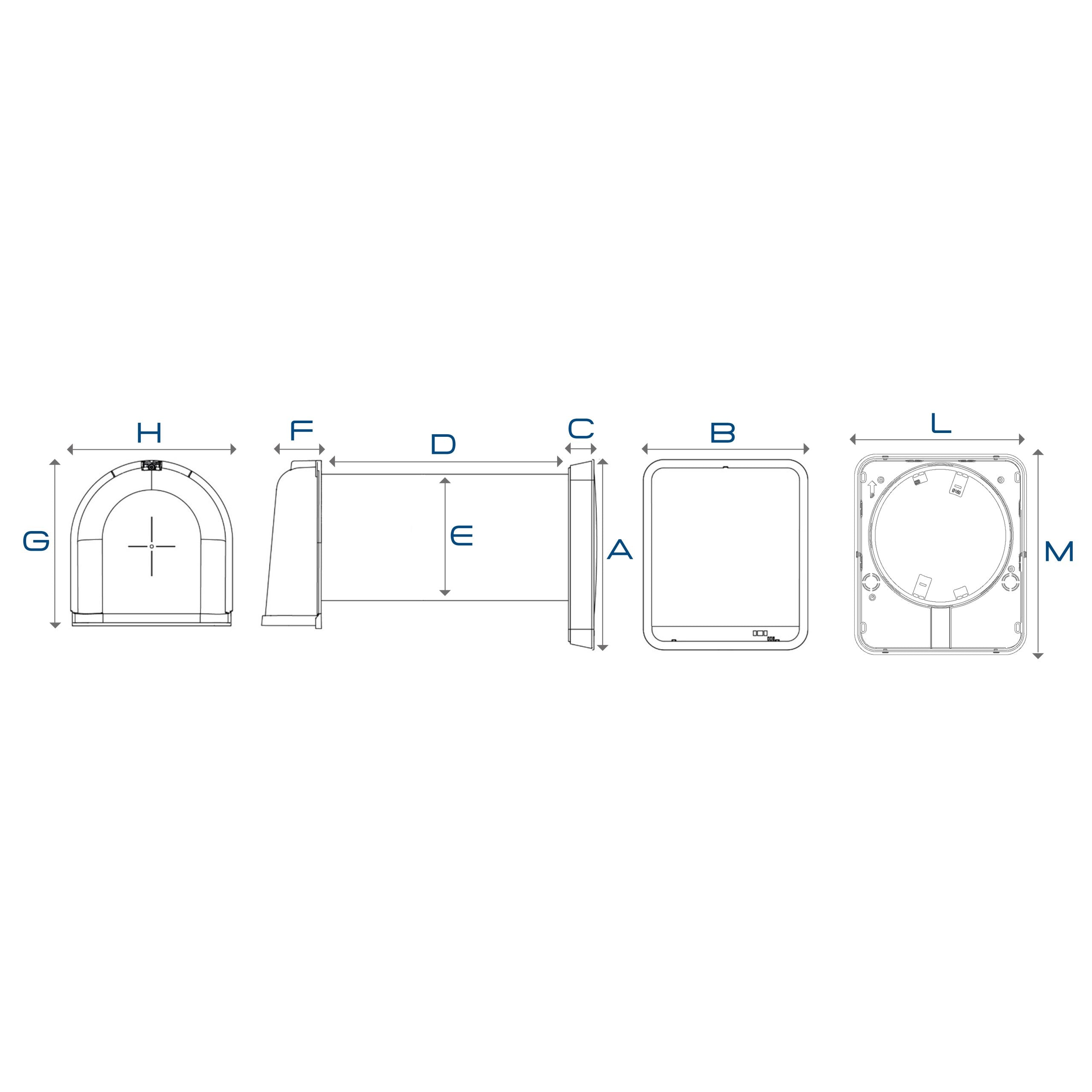 Recuperatore di Calore Puntuale VMC AIRE – Diametro 160 e 200 mm (con kit incasso)