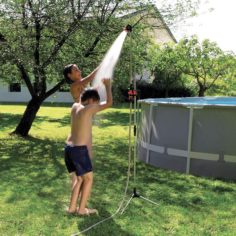 Doccia da campeggio Claber con treppiede – altezza regolabile fino a 2 metri