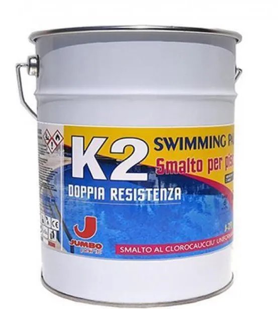 Smalto Per Piscina Al Cloro Caucciù K2 8 Kg Bianco