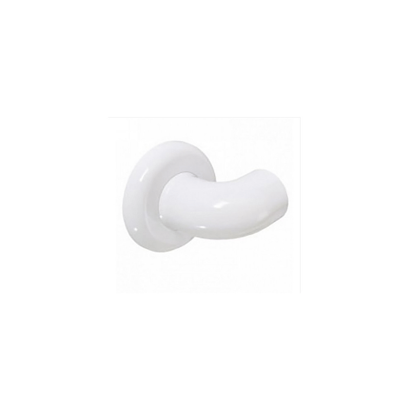 Angolare da muro in plastica bianca K-Design Ø 8,5 x 7,5 cm – con piastre e ghiera coprivite
