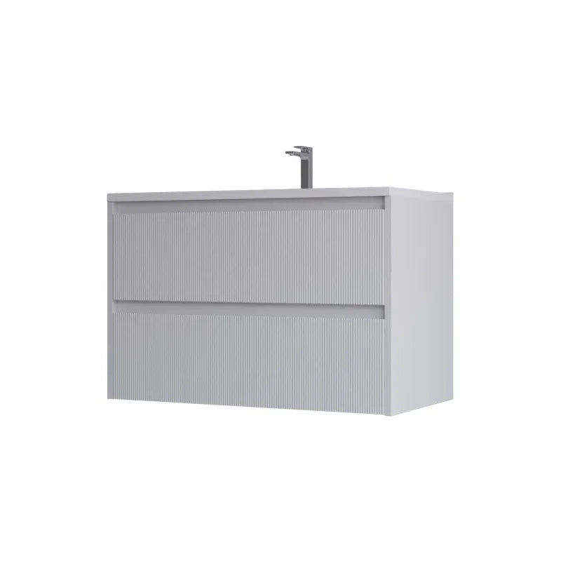 Mobile bagno Vanessa 80 cm bianco opaco cannettato