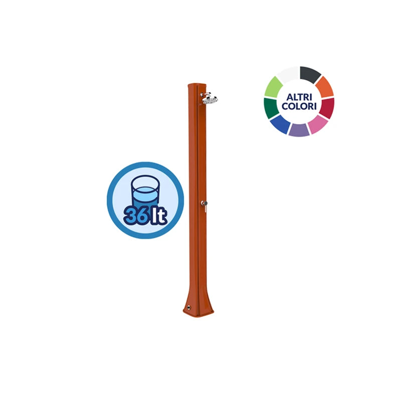 Doccia solare da giardino Big Happy Five F600 con serbatoio 36 litri