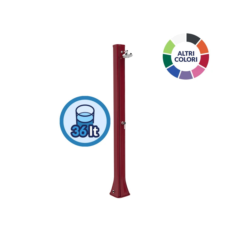 Doccia solare da giardino Big Happy Five F600 con serbatoio 36 litri