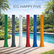 Doccia solare da giardino Big Happy Five F620 con lavapiedi e temporizzatore 36 litri