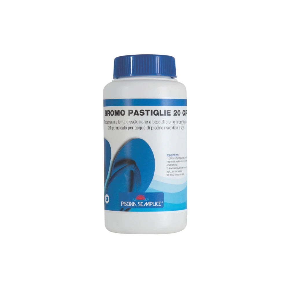 BROMO PASTIGLIE 20G 1 KG LAPI
Sanificante Lento per Piscine e SPA Riscaldate