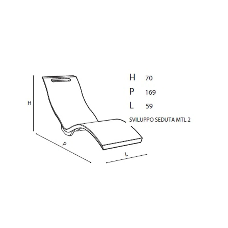 Chaise longue Serendipity S010 Arkema Design in polietilene HD