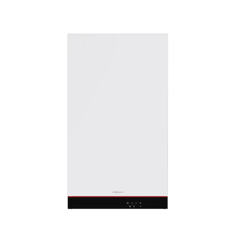 Caldaia murale a condensazione Vitodens 050-W fronte con pannello nero