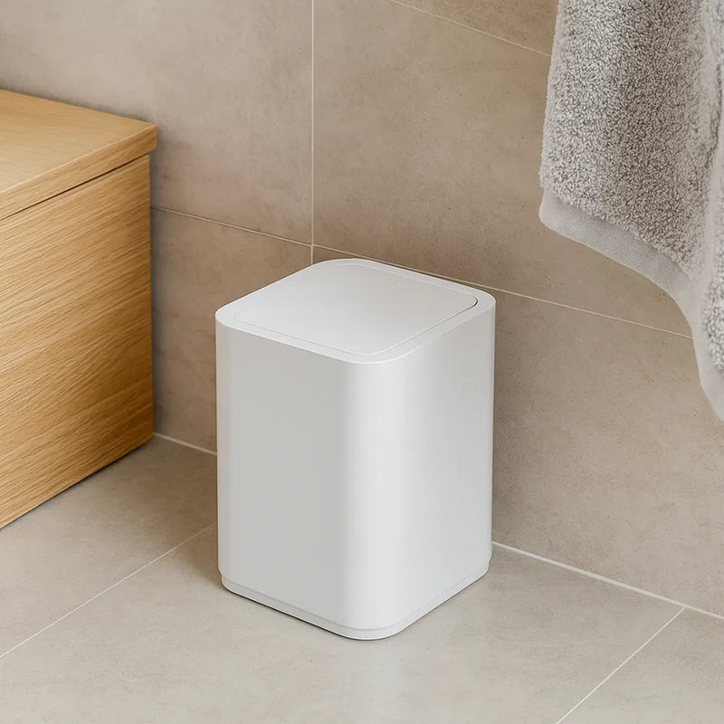 Cestino gettacarte bagno Gedy G-Seventy 8 litri in resina bianca