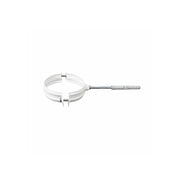Collare fissatubo in acciaio bianco con gambo 20 cm per scarico fumi