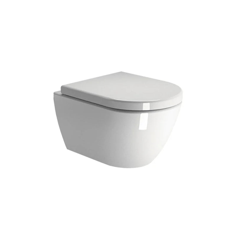 Coppia sanitari sospesi Modello Pura 50 WC rimless con bidet e sedile soft close