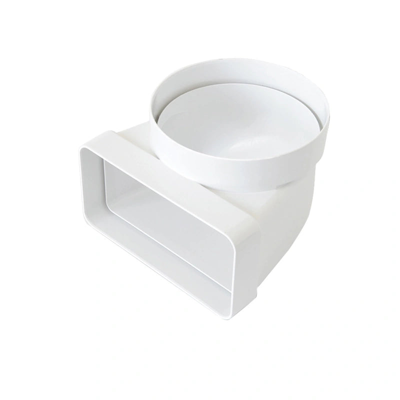 curva 90 gradi da tubo 100 mm a rettangolare 120x60 mm