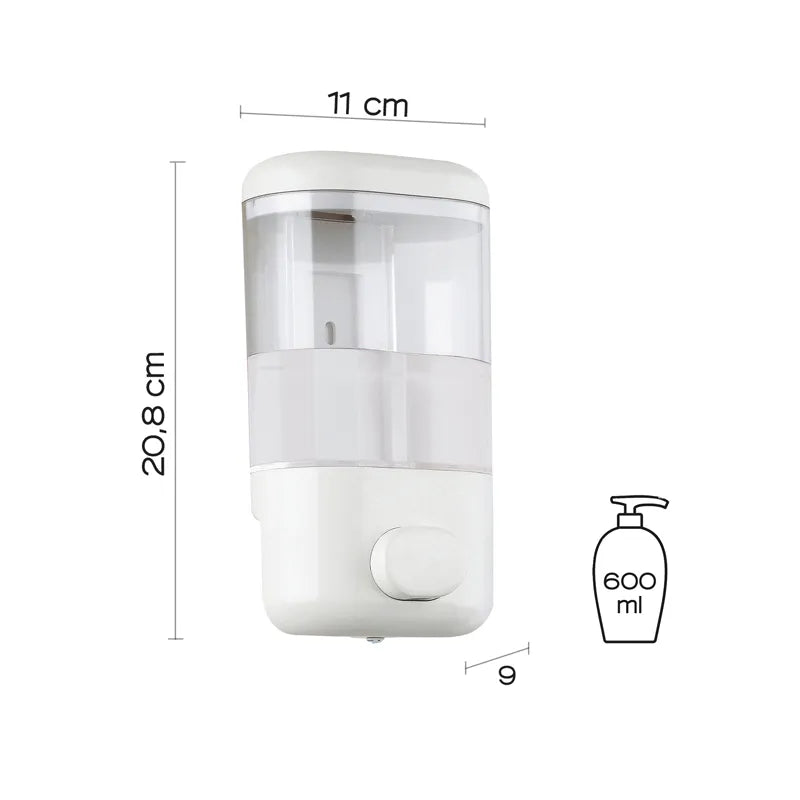 Distributore di Sapone/Gel Igienizzante Gedy Push Pro Bianco 600 ml