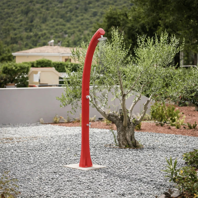 Doccia solare da giardino Happy H220 Arkema con miscelatore e lavapiedi