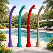 Doccia solare da giardino Happy H220 Arkema con miscelatore e lavapiedi