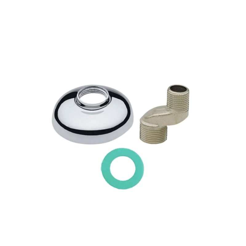 Raccordo eccentrico con rosone M/M 1/2 x 3/4 in ottone cromato – accessorio per doccia