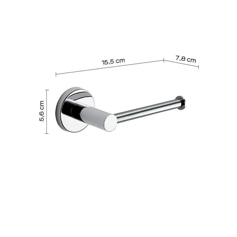 Dettaglio portarotolo bagno Felce Plus cromato lucido
