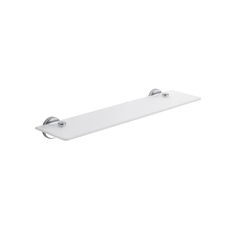 Mensola bagno Felce Plus Gedy 55 cm in vetro temperato e cromato