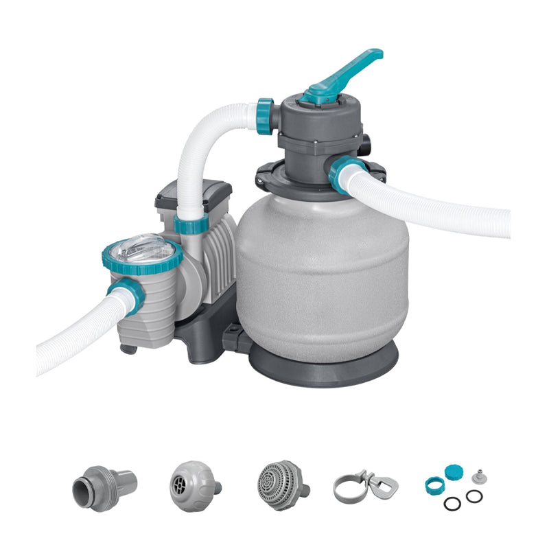 Pompa filtro sabbia Bestway 58499 con pre-filtro cestello e manometro