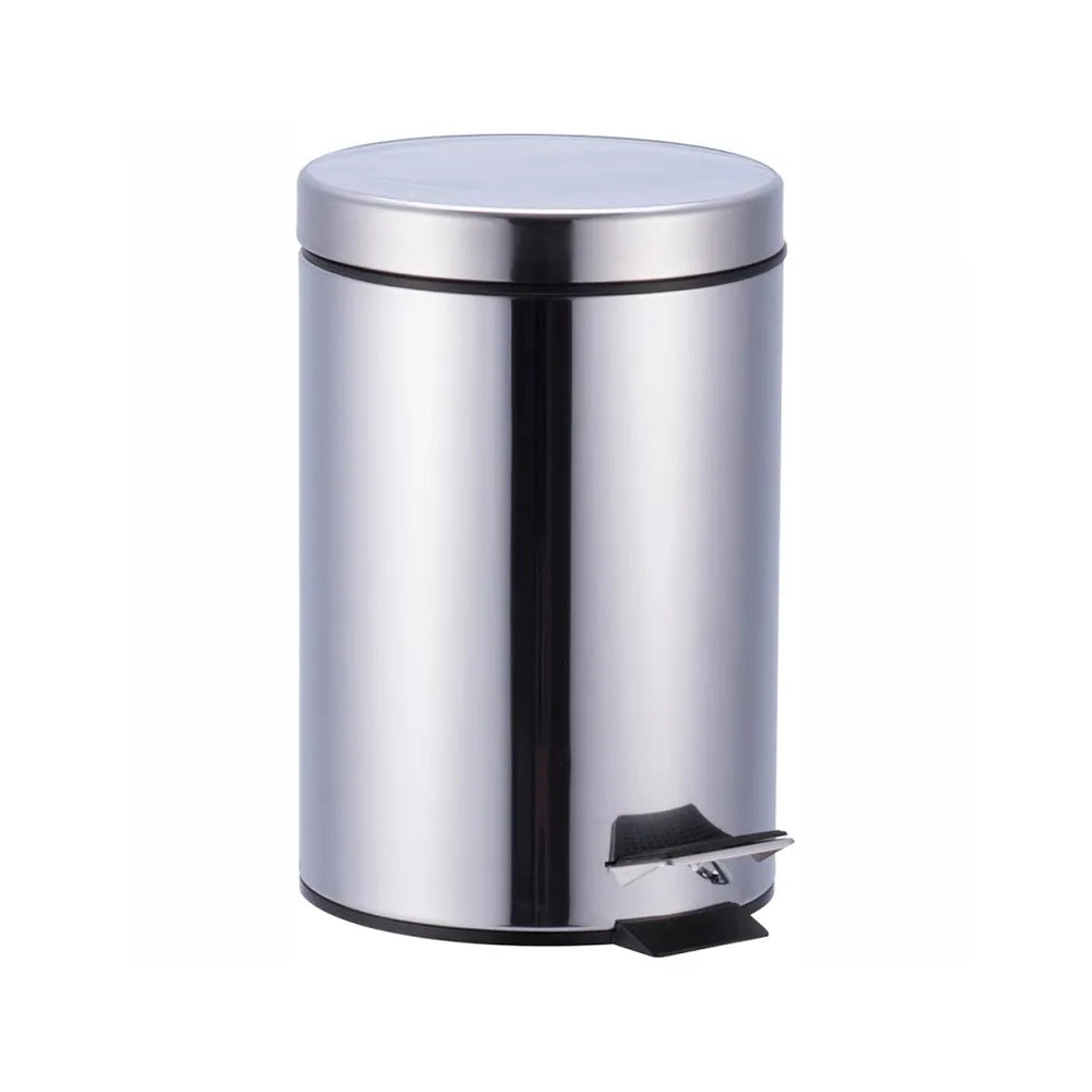 Gettacarte da bagno moderno 5 litri acciaio lucido