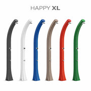 Doccia solare da giardino Happy XL H420 con lavapiedi e serbatoio 35 litri