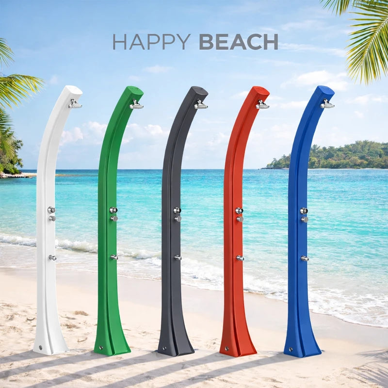 Doccia solare da giardino Happy Beach F530 con lavapiedi e temporizzatore idrico
