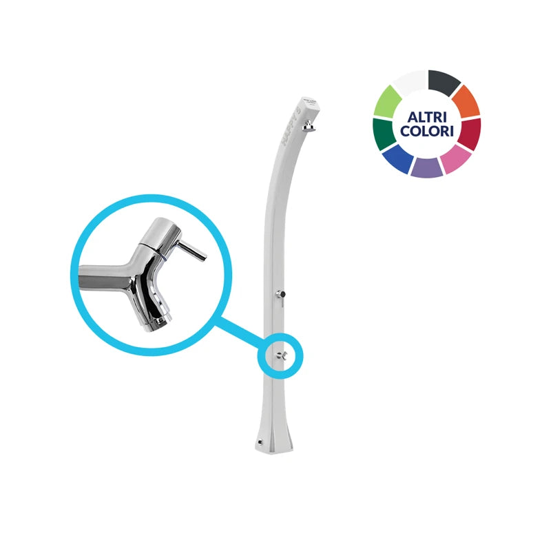 Doccia solare da giardino Happy Five F520 con lavapiedi e serbatoio 24 litri