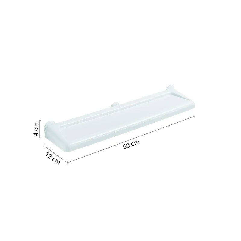 Mensola da muro bianca per bagno Junior 60 cm con fissaggio a viti