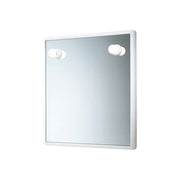Specchio Junior Gedy 55×60 con cornice bianca e luci integrate